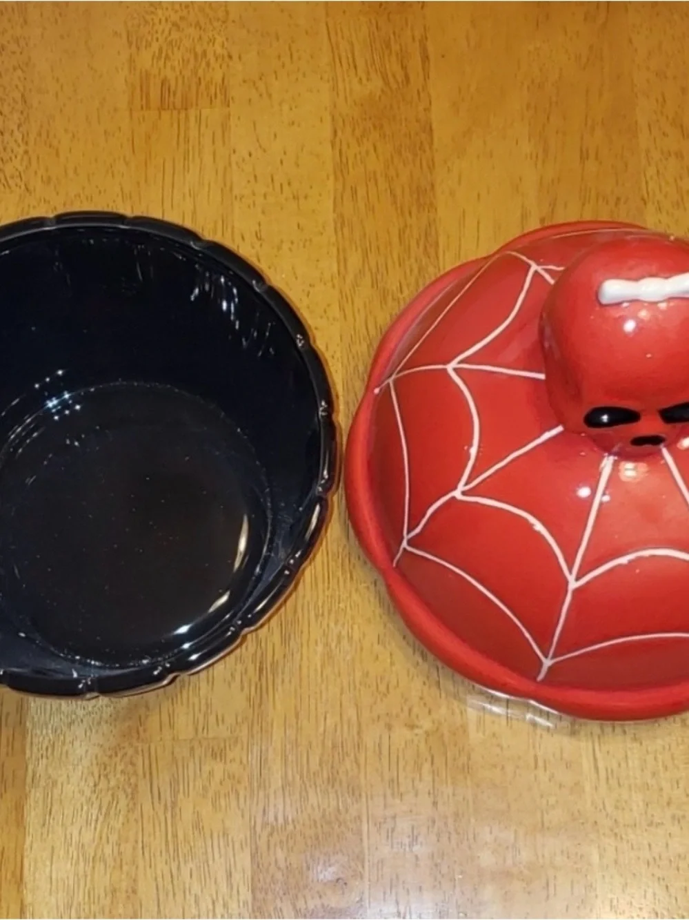 Sourpuss Red Skull Cupcake Halloween Cookie Jar